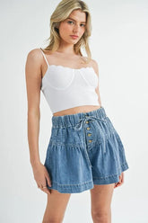 Scalloped Edge Ribbed Knit Cami Mable